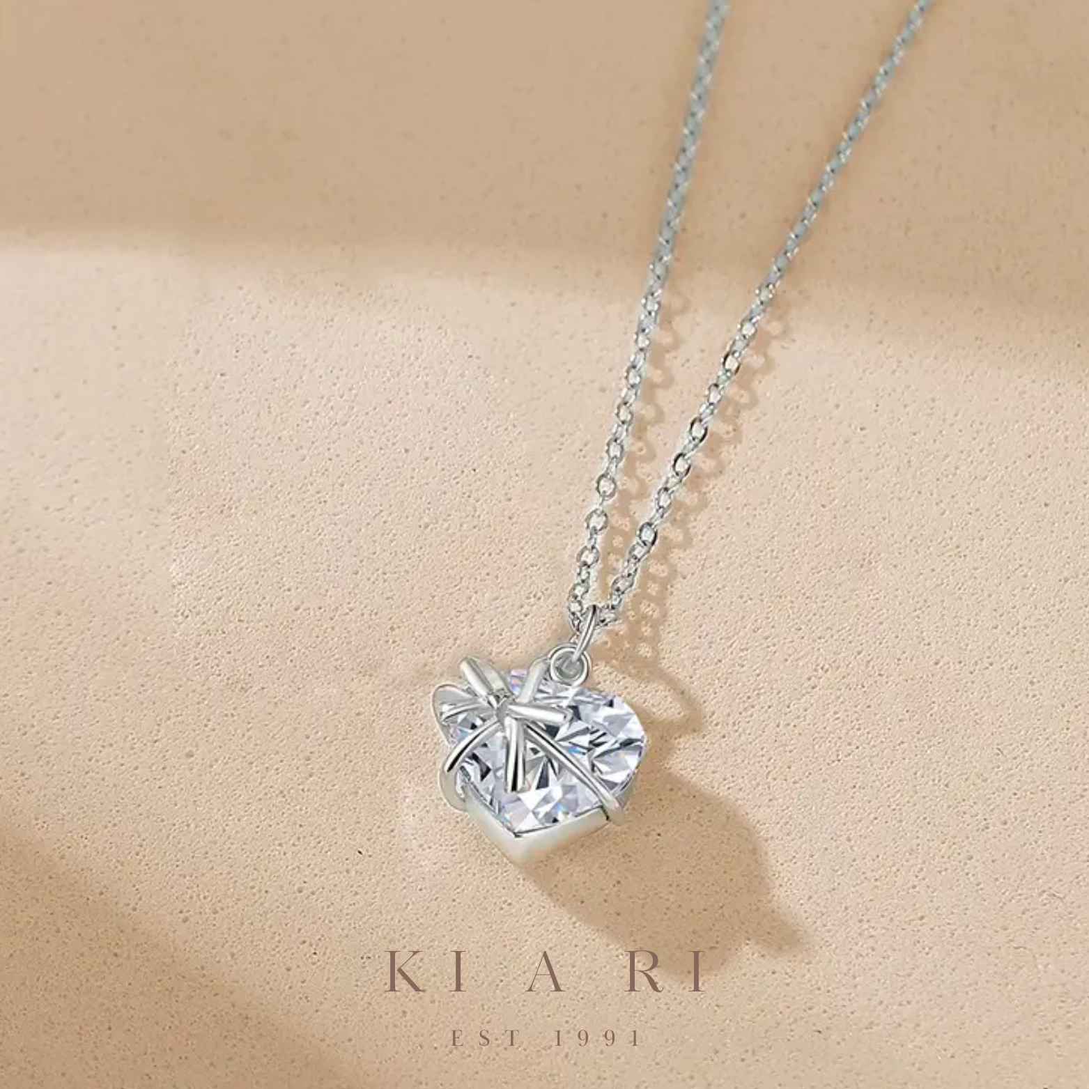 Ma-Eum Seonmul Heart Present Necklace (Silver)