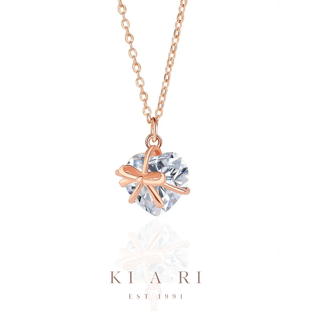 Ma-Eum Seonmul Heart Present Necklace (Rose Gold)