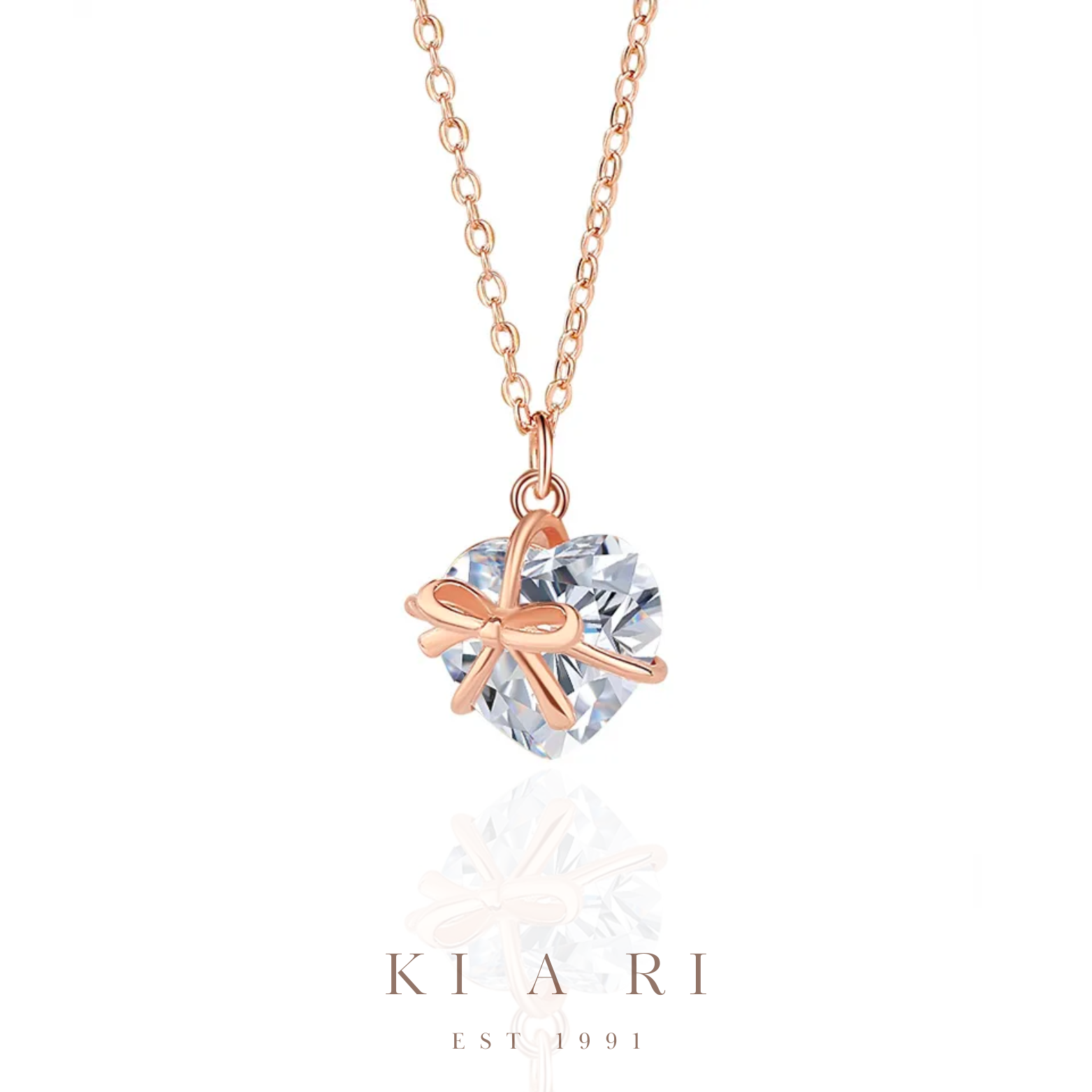Ma-Eum Seonmul Heart Present Necklace (Rose Gold)