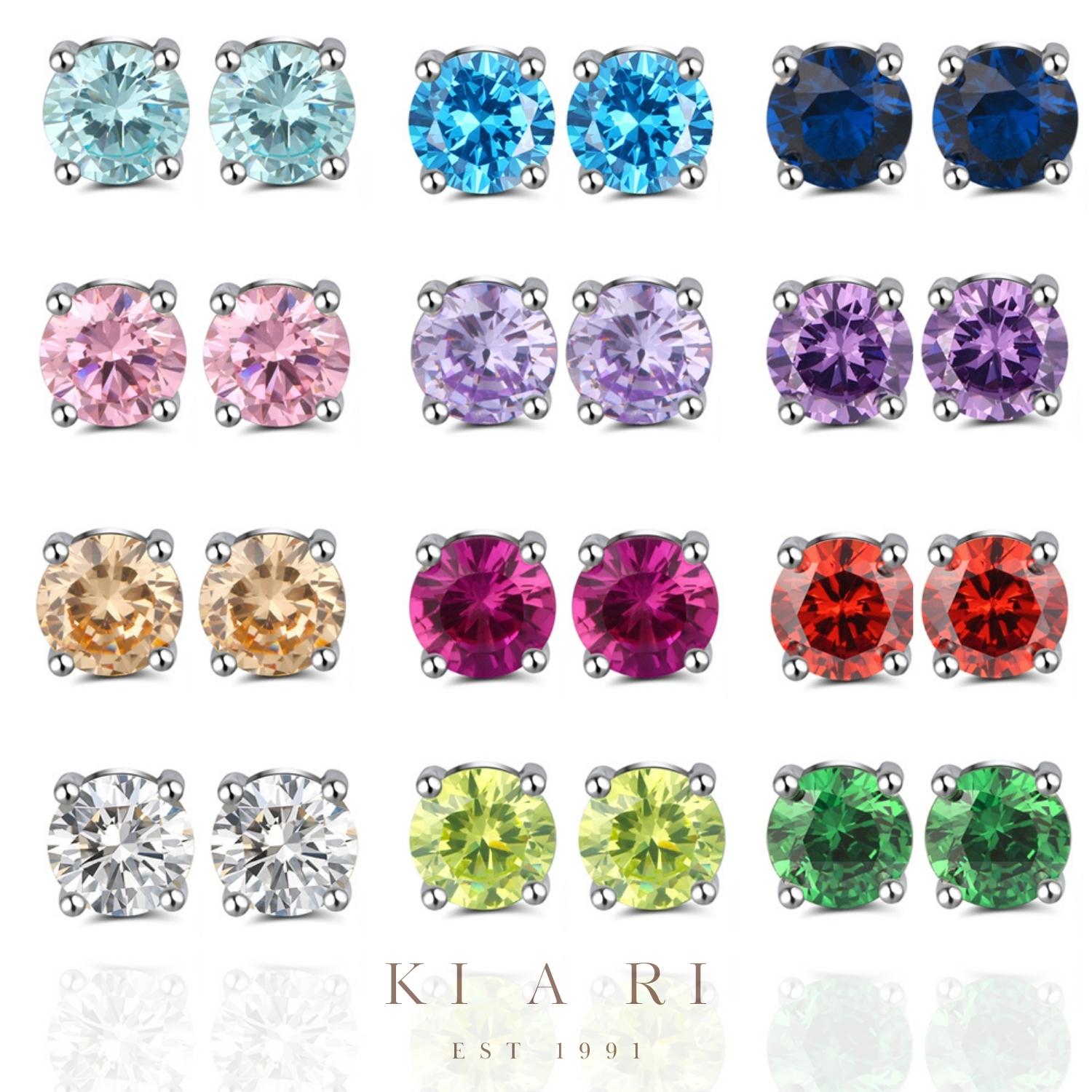 Ara Garnet Classic Stud Earrings ❤️