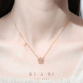Soji Princess Dancing Necklace with Mini Four Leaf Clover (Rose Gold) 👑
