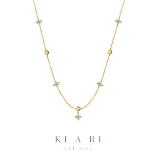 Yun Hee Mini Four Leaf Clover Necklace (Gold) 🍀