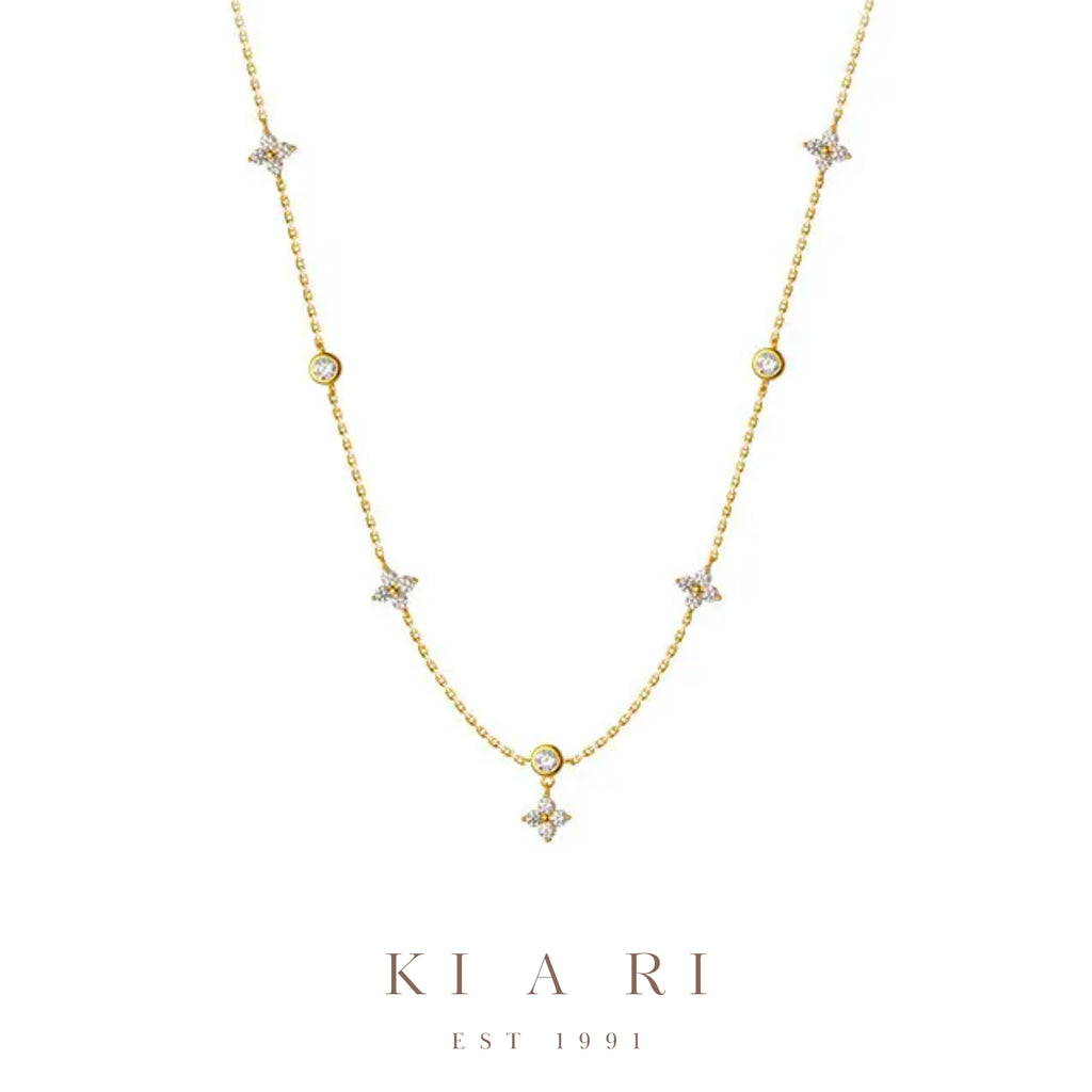 Yun Hee Mini Four Leaf Clover Necklace (Gold) 🍀