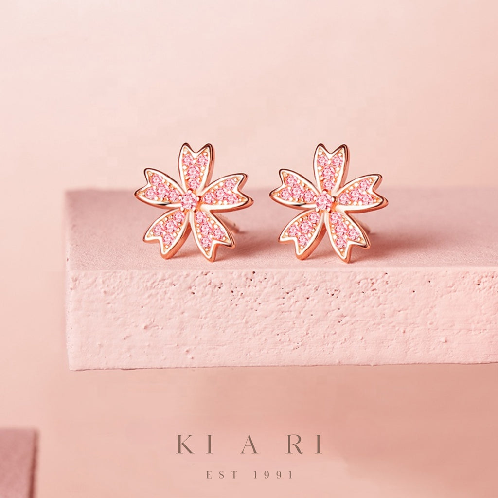 Pugsya Cherry Blossom Stud Earrings 🌸