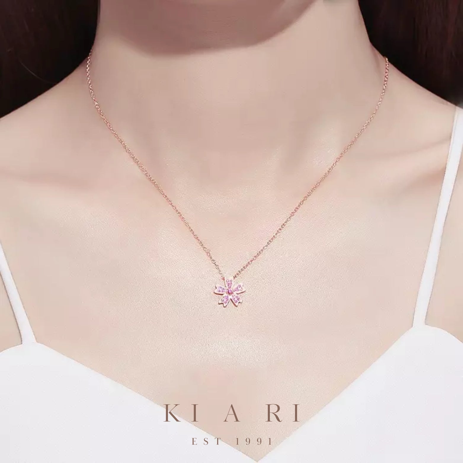 Pugsya Cherry Blossom Necklace 🌸