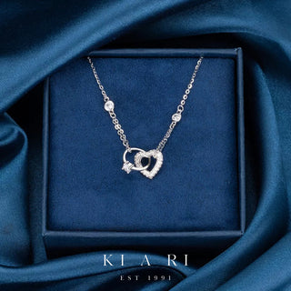 Yak-sok Diamond Ring & Heart Entwined Necklace (Silver) 🫶🏻
