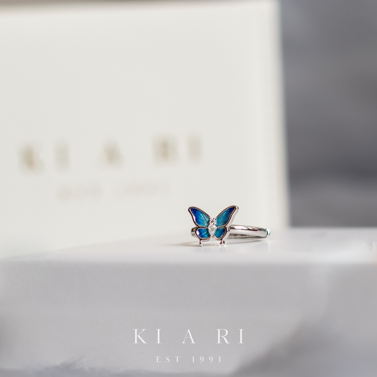 Pi Eui Butterfly Tanzanite Adjustable Ring  🦋
