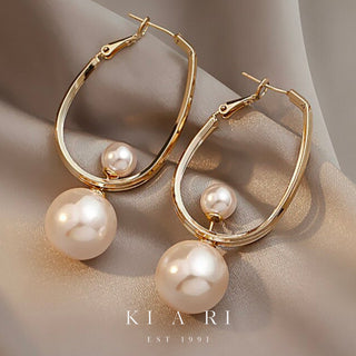 Eo-Da Two-Way Pearl Earrings ⚪