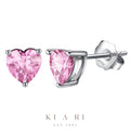 Ari Tourmaline Heart Stud Earrings 💝