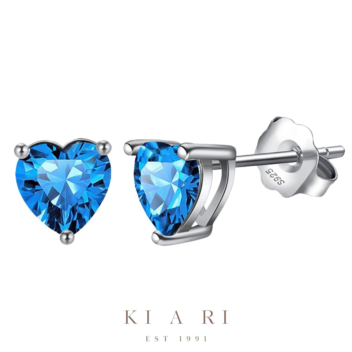 Ari Turquoise Heart Stud Earrings 💙