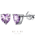 Ari Alexandrite Heart Stud Earrings 💜