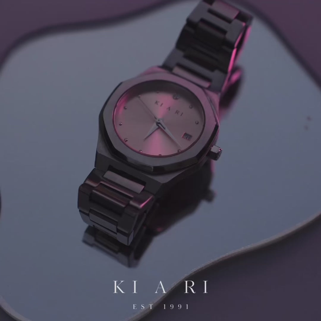 KIARI Classic Unisex Watch (Silver, Pink) ✨