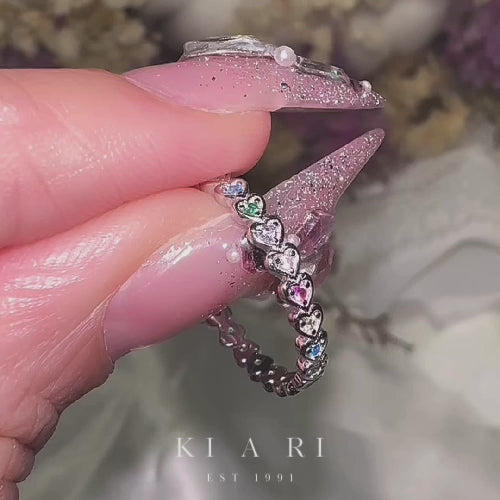Hei-Ryung Heart Eternity Ring (Rainbow) 🌈