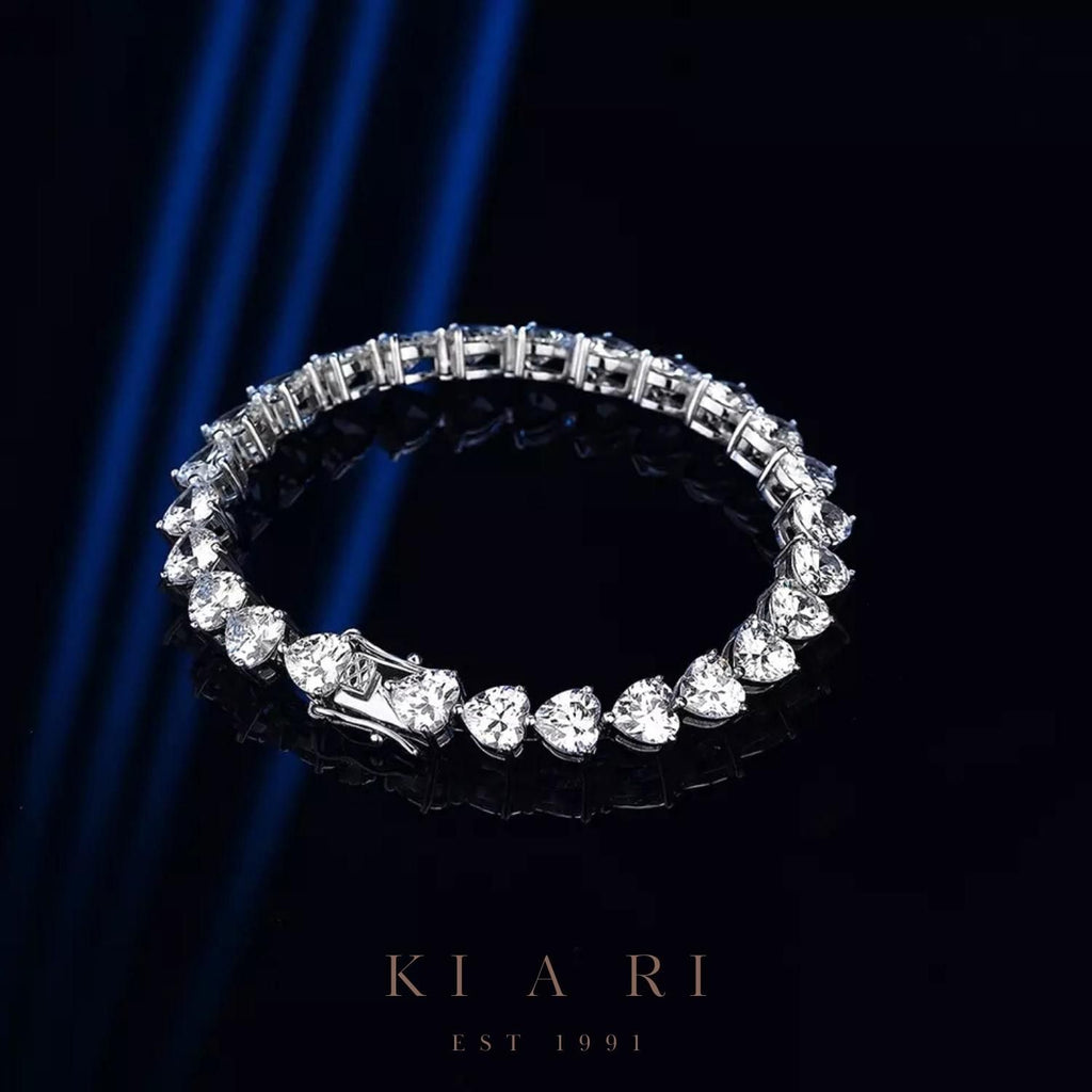 Ha-Rin Heart Tennis Bracelet (6MM) 🤍