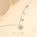 Athalia Butterfly Diamonte Necklace (Silver) 🦋