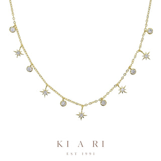 Yoon-suh Star & Diamond Necklace (Gold)