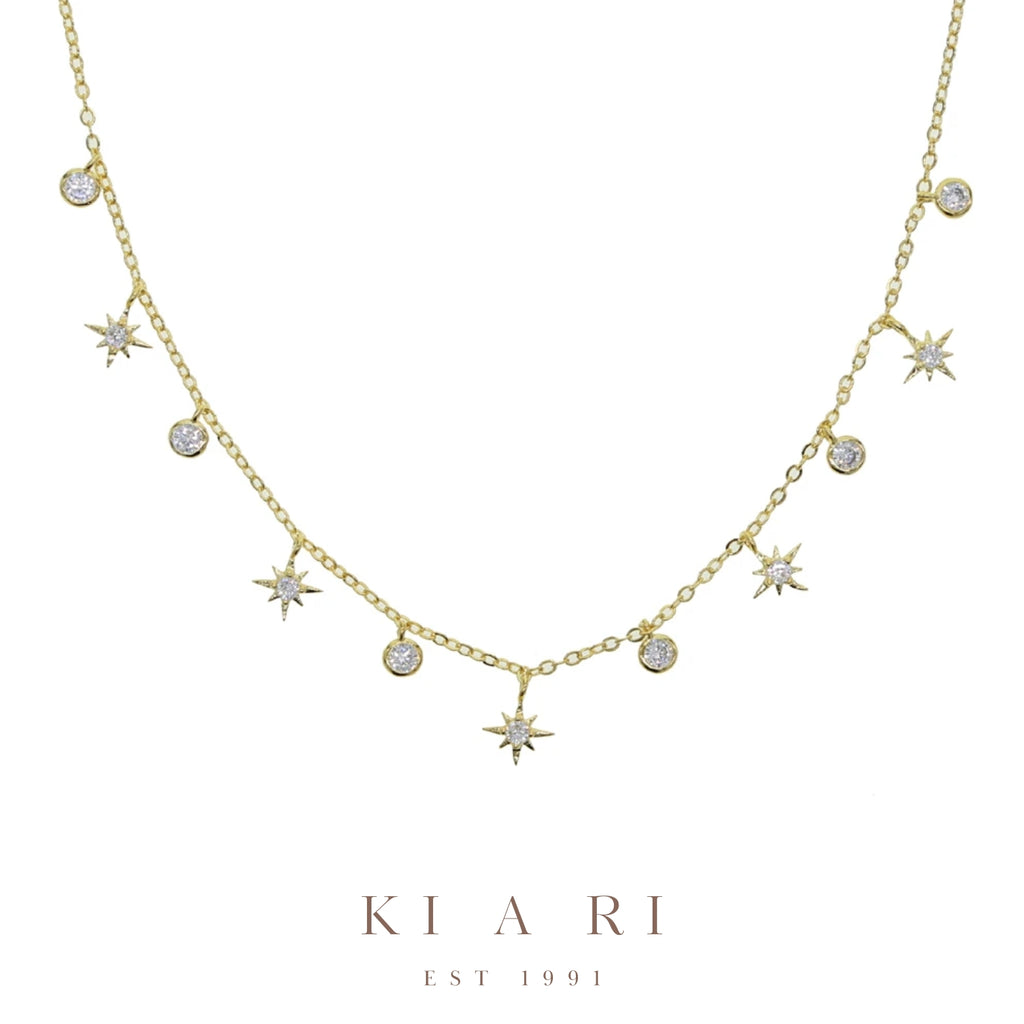 Yoon-suh Star & Diamond Necklace (Gold)