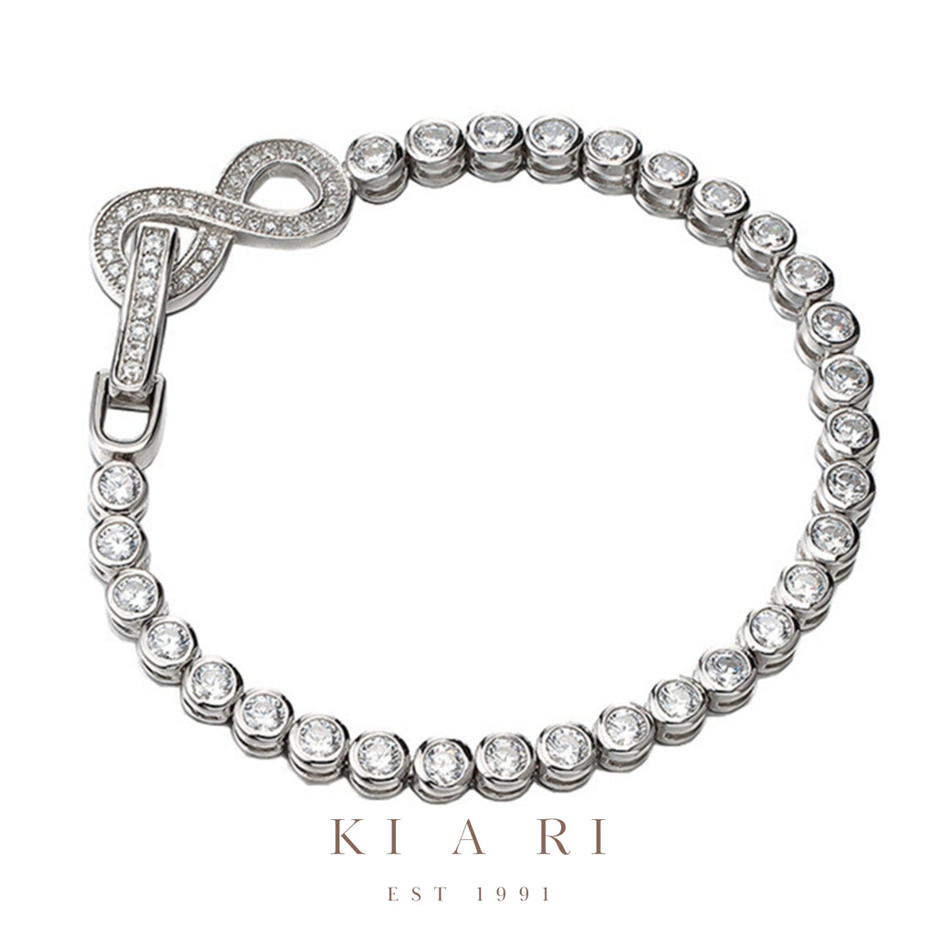Jung Hwan Infinity Lock Moissanite Tennis Bracelet ♾️