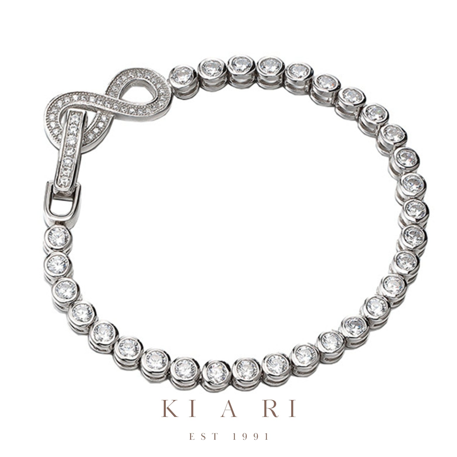 Jung Hwan Infinity Lock Moissanite Tennis Bracelet ♾️