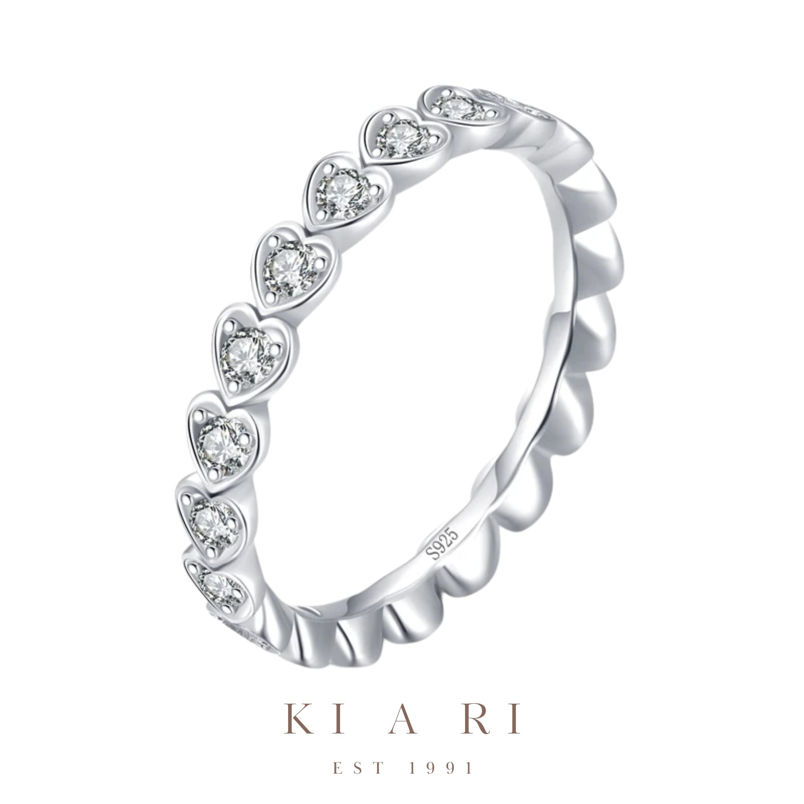 Hei-Ryung Heart Eternity Ring (Silver) 🤍