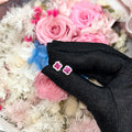 Sunmi Ruby Four Leaf Clover Stud Earrings