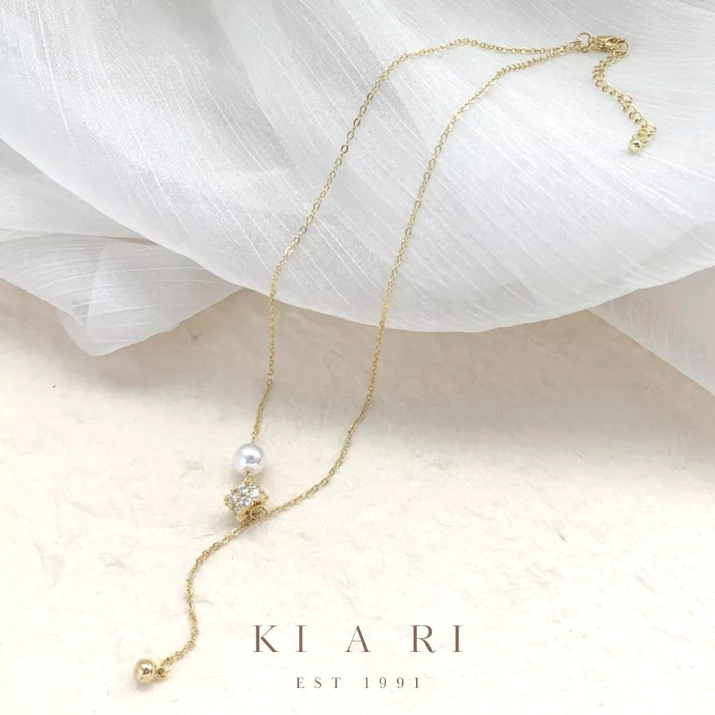 Isabelle 18K Gold Plated Pearl Drop Necklace ✨