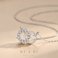 You Double Circle Diamanté Classic Necklace