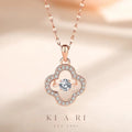 Raon Four Leaf Clover Dancing Necklace (Rose Gold) 🍀