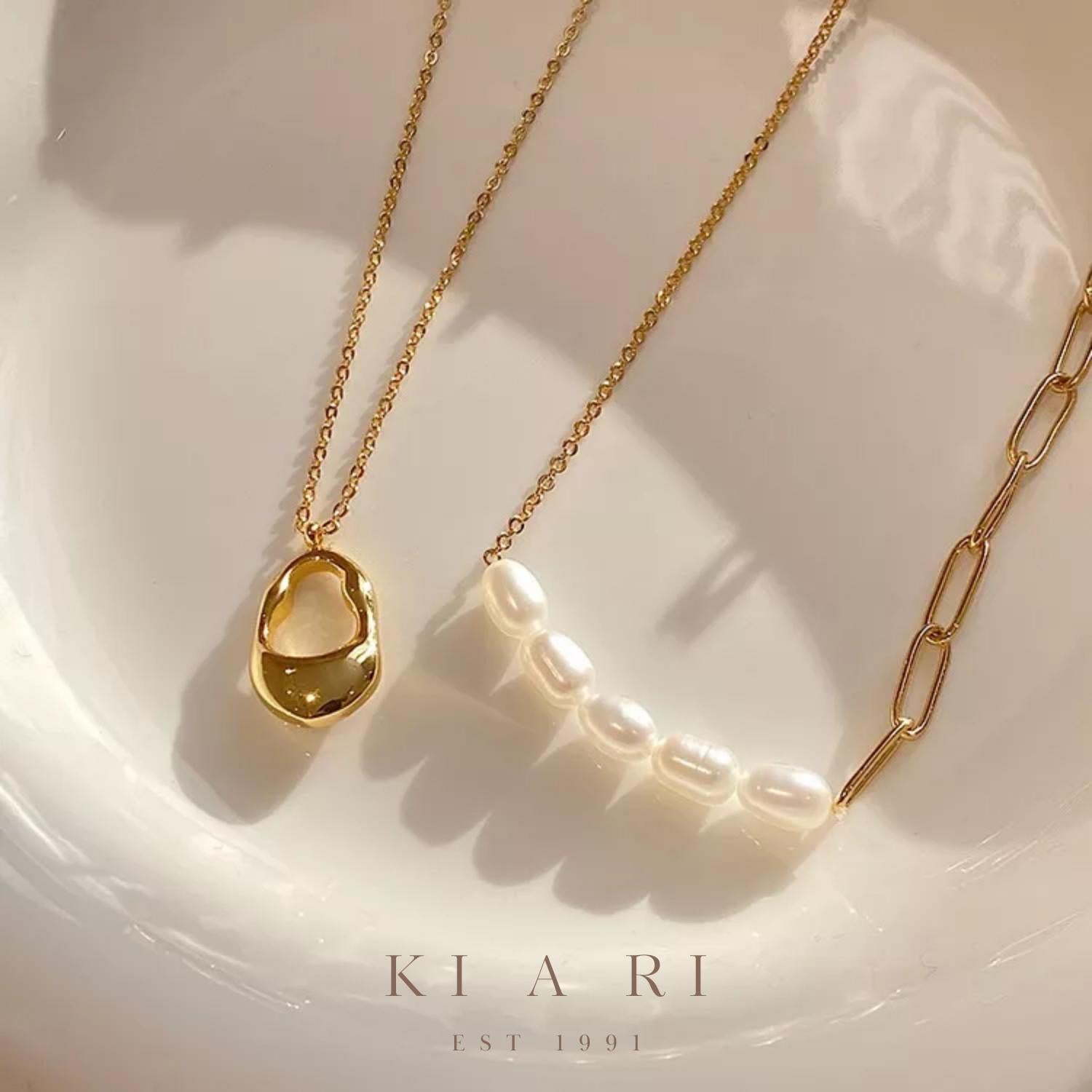 Olivia 2-Piece 18K Gold Plated Freshwater Pearl Necklace ✨