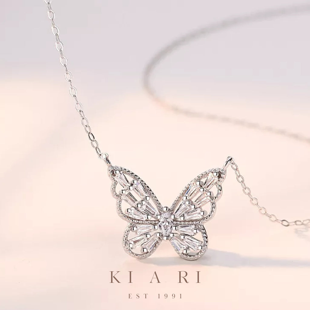 Aponi Butterfly Necklace (Silver) 🦋