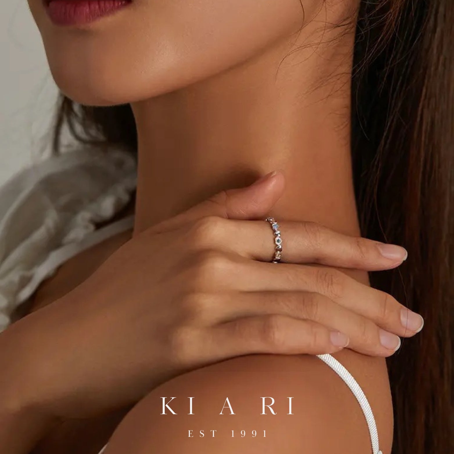 Eun-Ju Mixed Heart Rainbow Eternity Ring 🌈