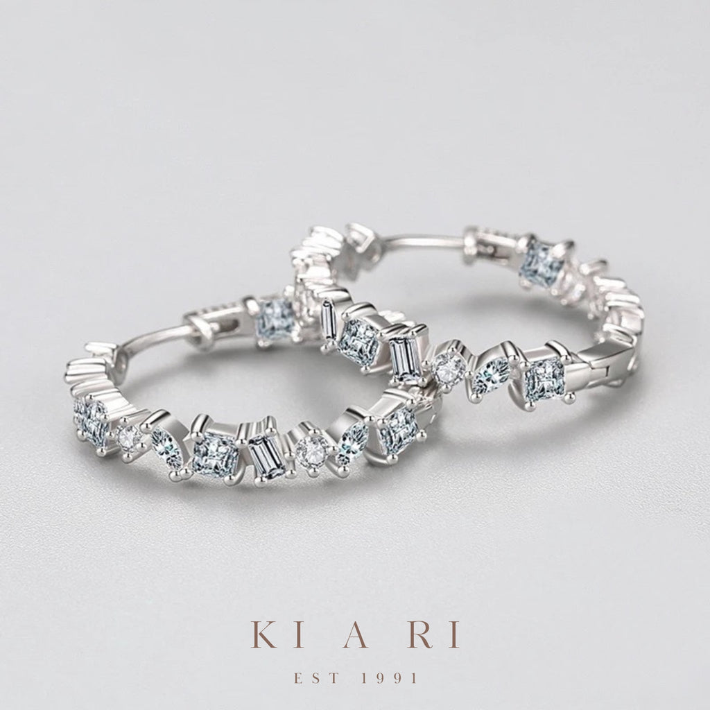 Yoo-Reum Diamond Hoop Earrings 💎