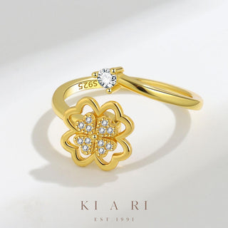 Ha-Yoon Four Leaf Clover Spinning Ring 🍀