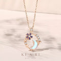 Luna Moonstone Flower Necklace (Rose Gold) 🌙