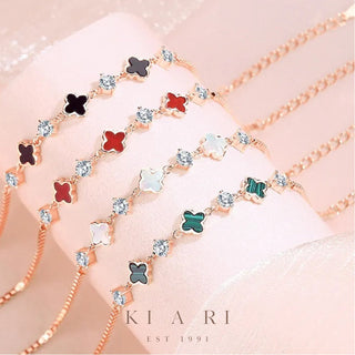 Hee-Hwa Four Leaf Clover Bracelet (White) 🍀