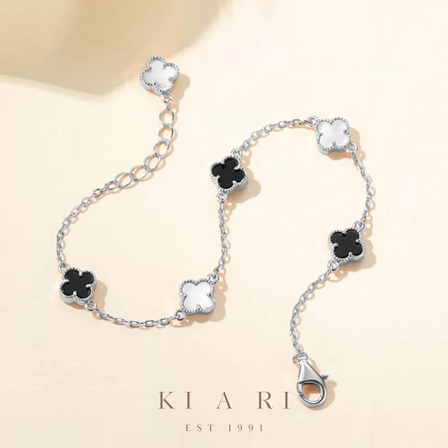 Hee-Jin Four Leaf Clover Bracelet (Silver) 🍀