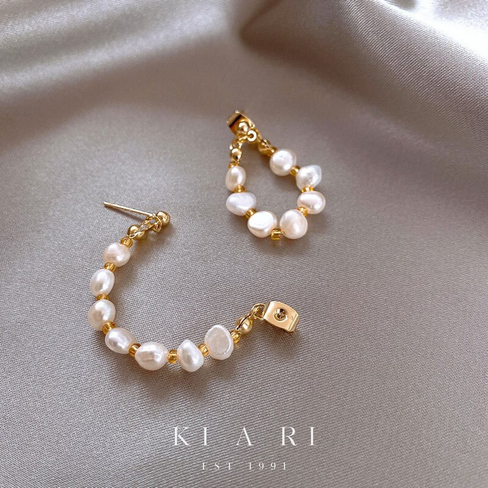 Young Soo Freshwater Pearl Round Loop Earrings 🦪