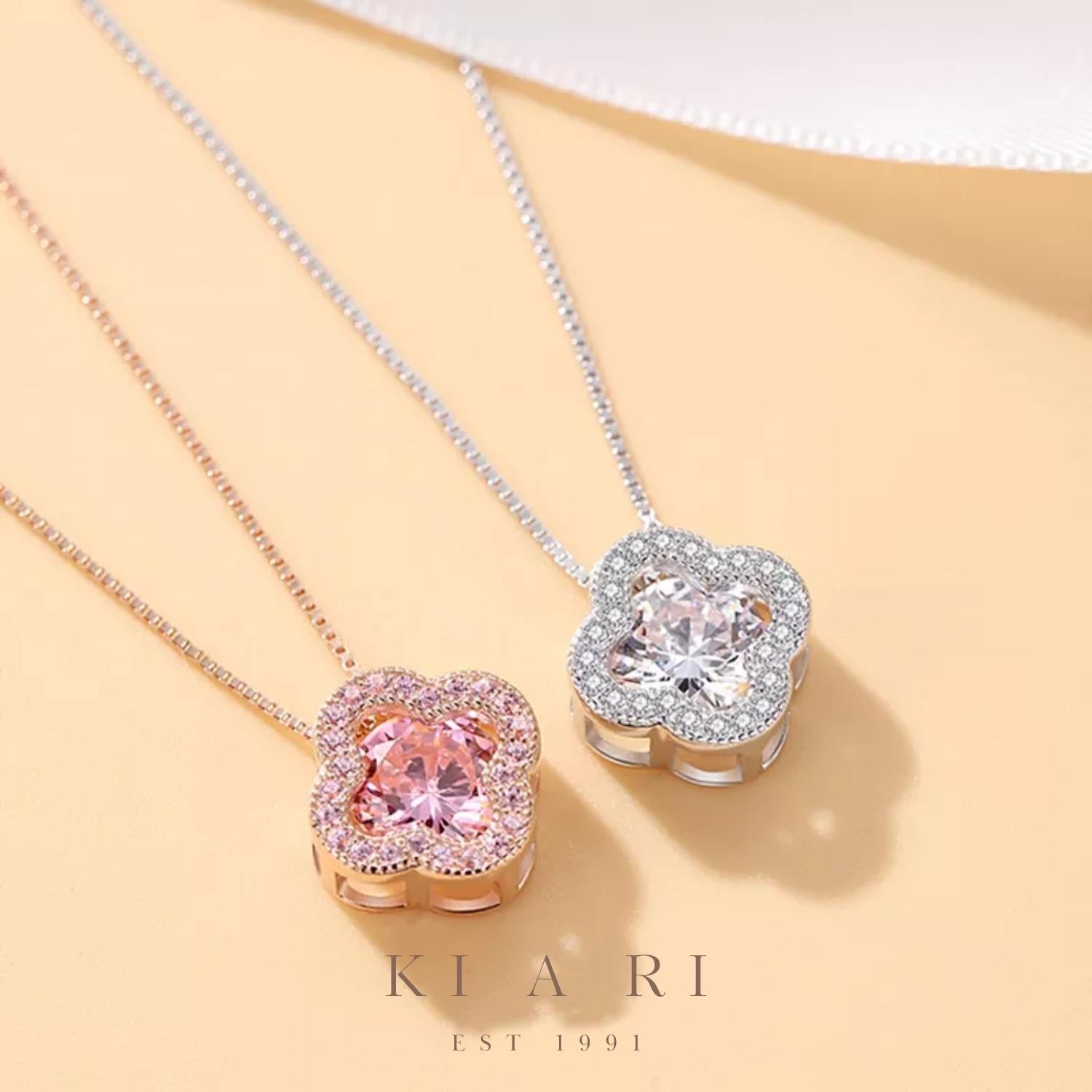 Kyung Mi Four Leaf Clover Necklace (Silver)🍀