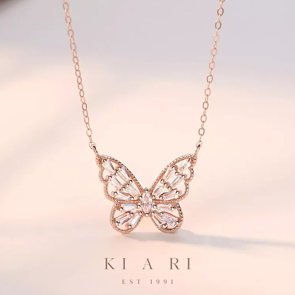 Aponi Butterfly Necklace (Rose Gold) 🦋