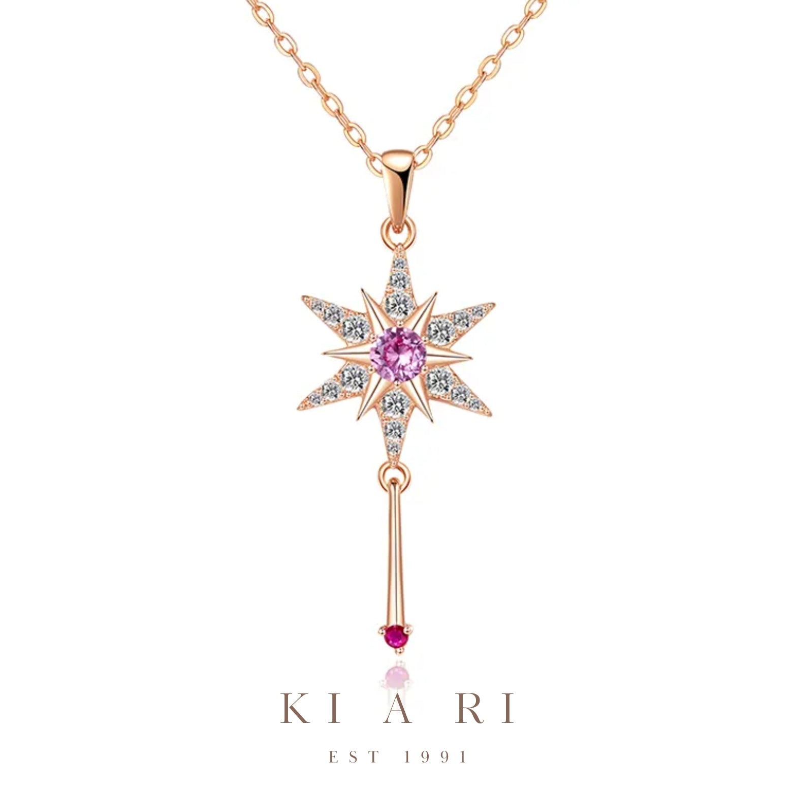 Soohee Star Scepter Necklace (Rose Gold) 💫