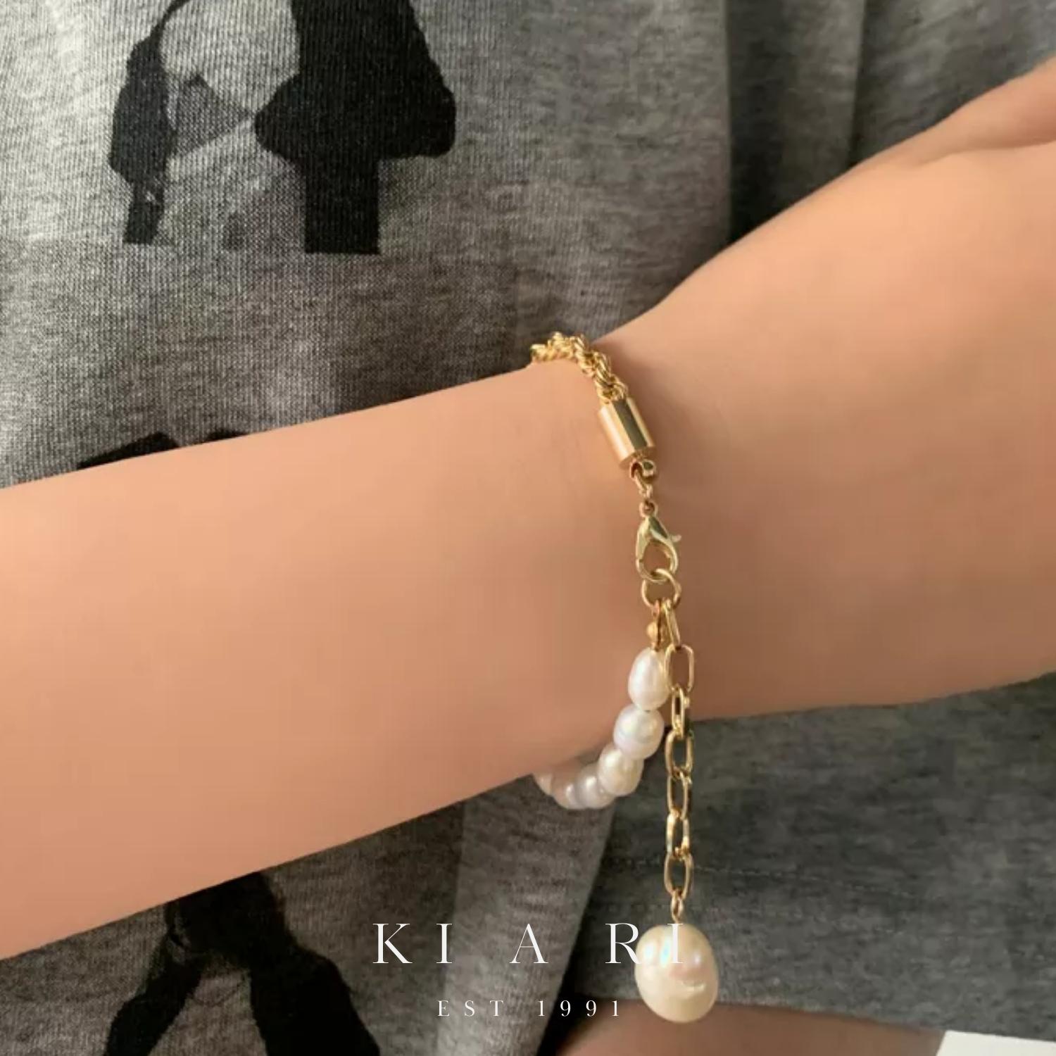 Hyun-Ki 18K Gold Plated Freshwater Pearl Bracelet ⚪