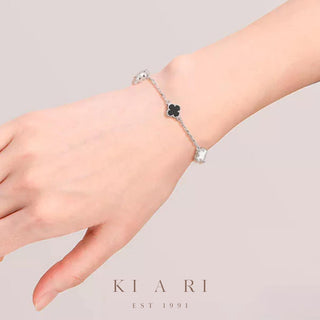 Hee-Jin Four Leaf Clover Bracelet (Silver) 🍀