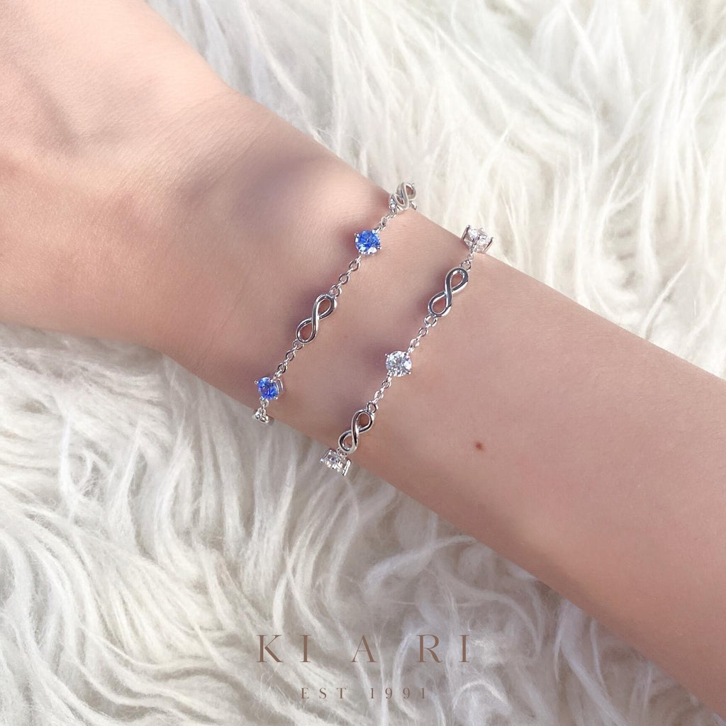 Min Jung Infinity Diamond Bracelet (Blue) ♾️