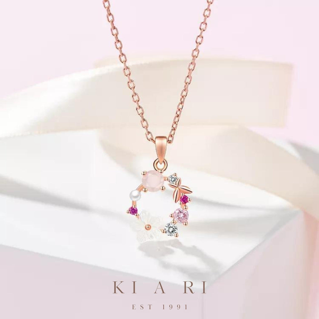 Young-Soon Flower Ring Garland Necklace 🌺