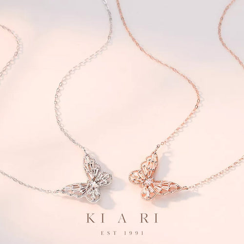 Aponi Butterfly Necklace (Silver) 🦋