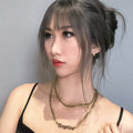 Celia Personalised Chunky Double Layered Chain Necklace (Gold)