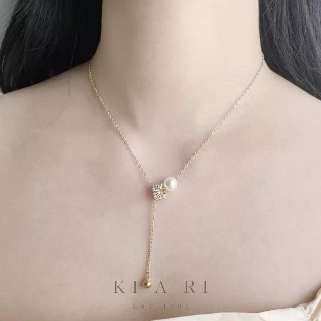 Isabelle 18K Gold Plated Pearl Drop Necklace ✨