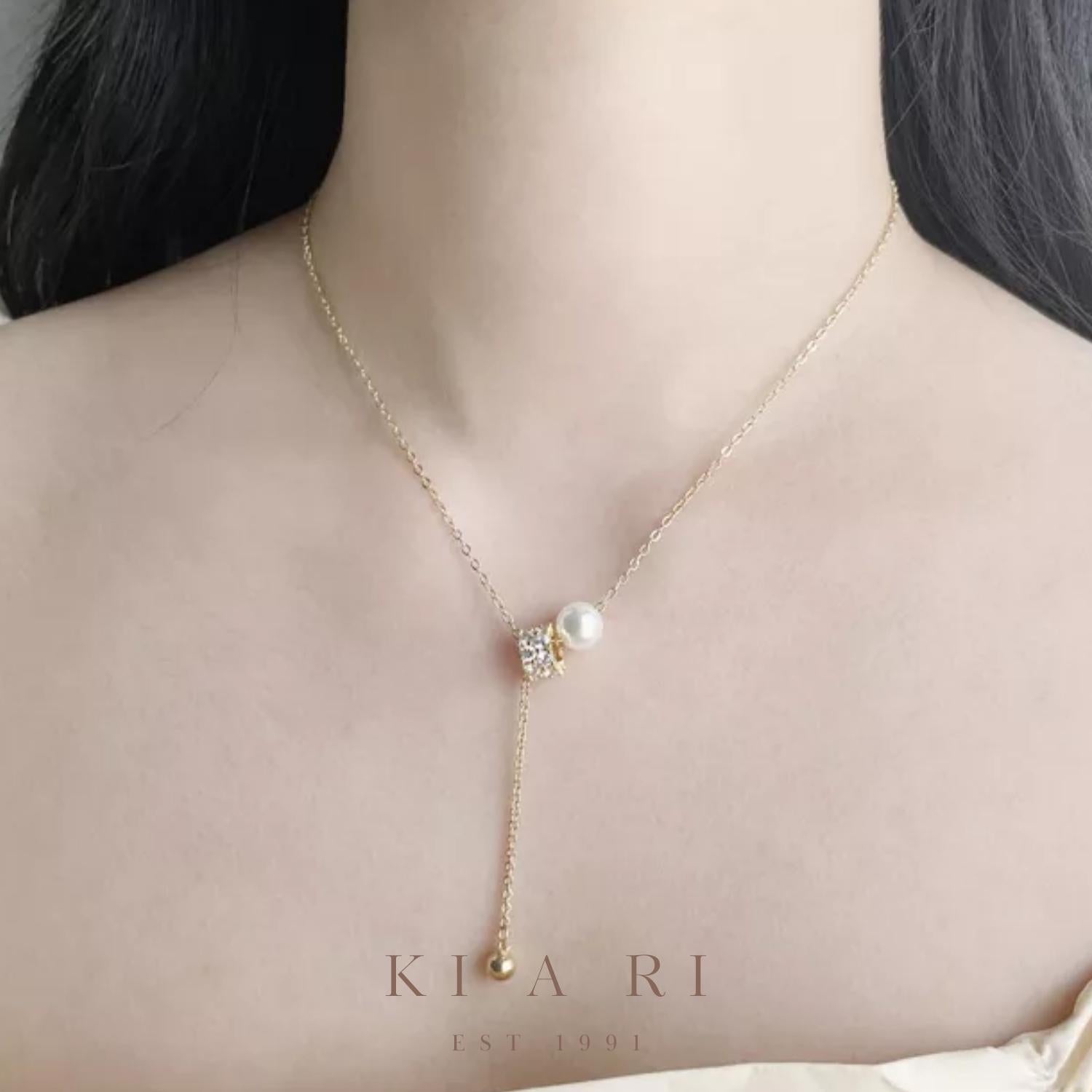 Isabelle 18K Gold Plated Pearl Drop Necklace ✨