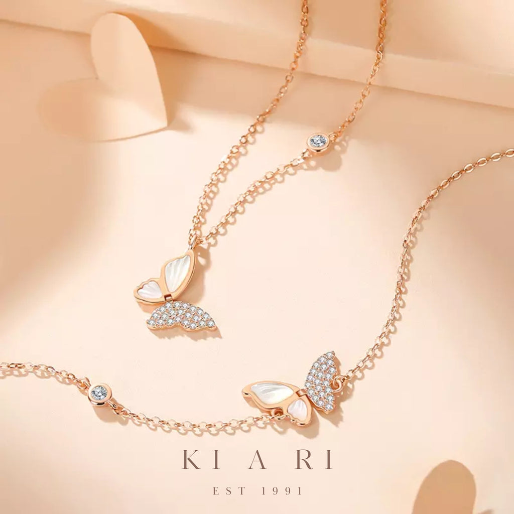 Ava Butterfly Necklace (Rose Gold) 🦋