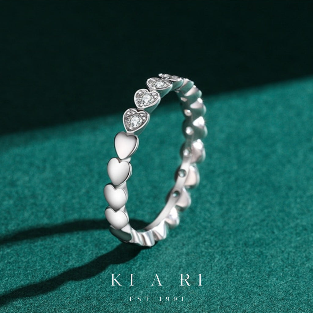 Hei-Ryung Heart Eternity Ring (Silver) 🤍